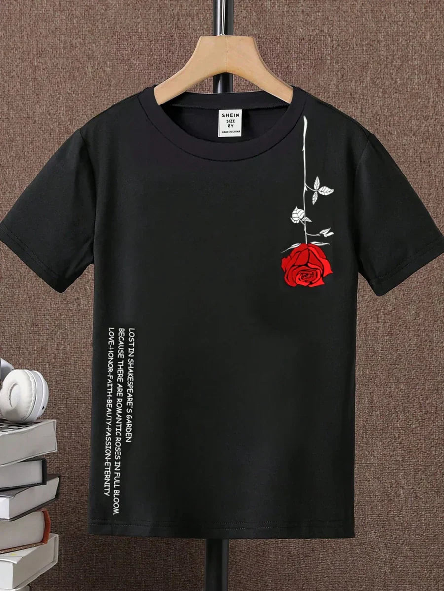 Inverted Rose – Never Stop Growing Tee" | Minimalist Streetwear