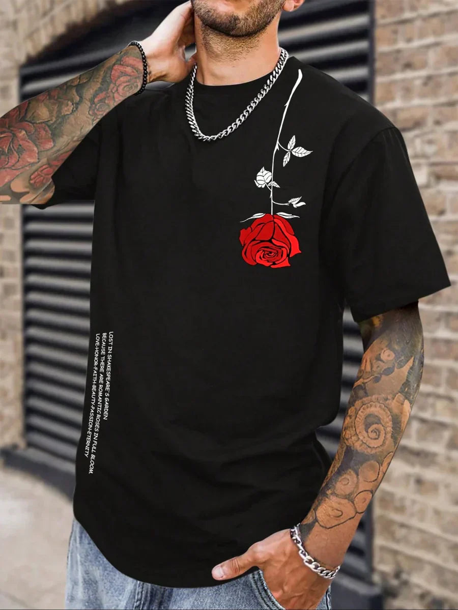 Inverted Rose – Never Stop Growing Tee" | Minimalist Streetwear