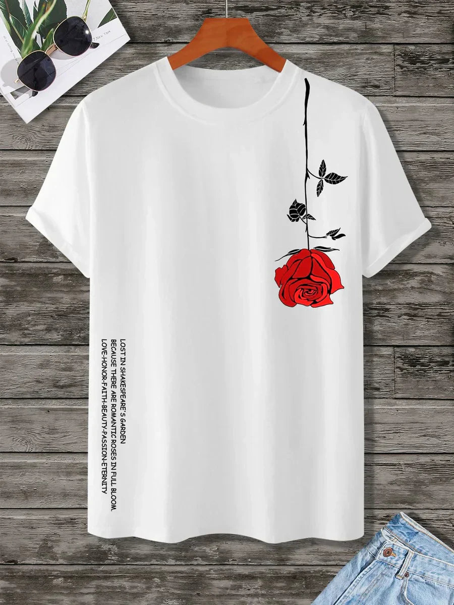 Inverted Rose – Never Stop Growing Tee" | Minimalist Streetwear