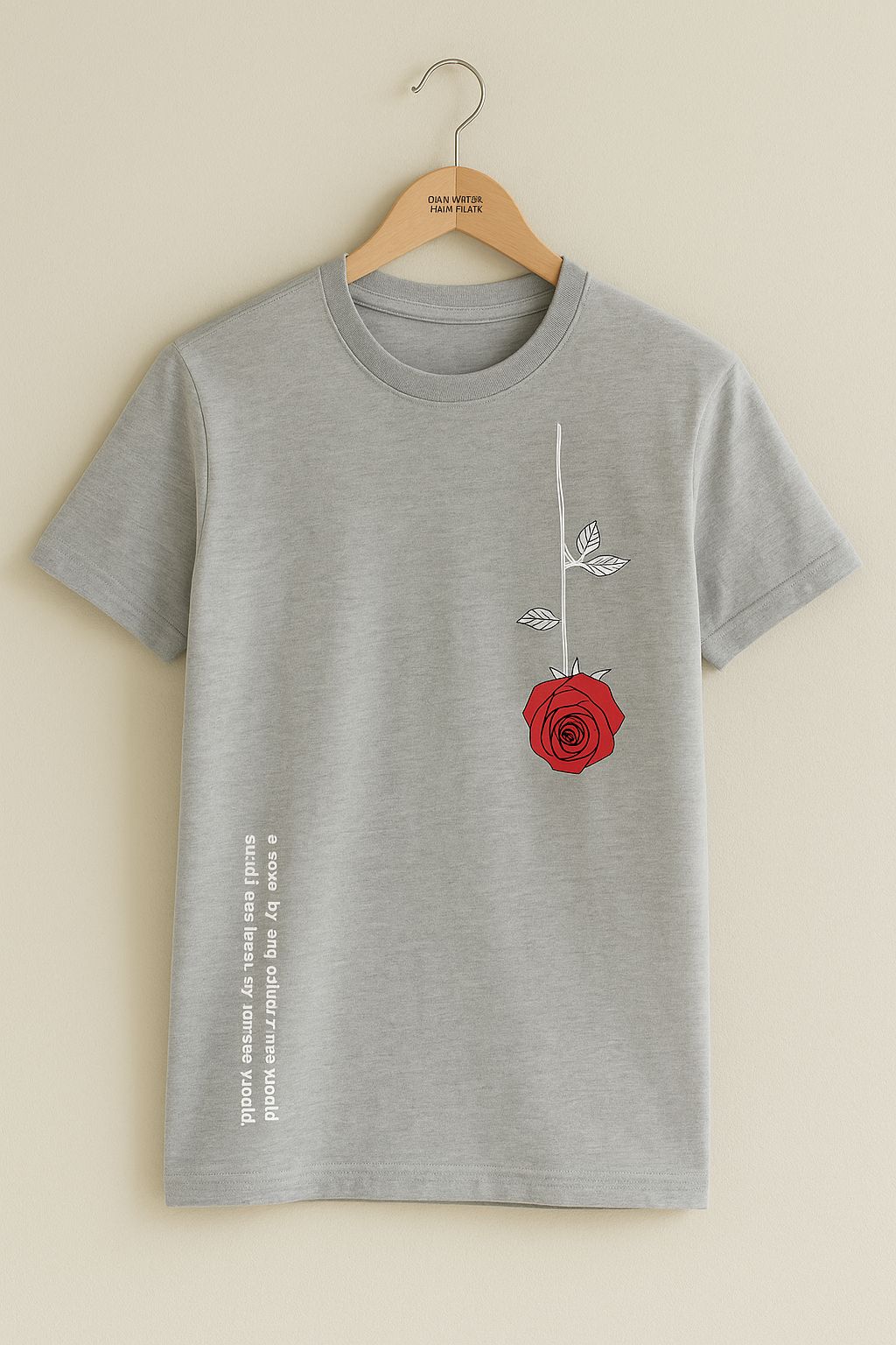 Inverted Rose – Never Stop Growing Tee" | Minimalist Streetwear