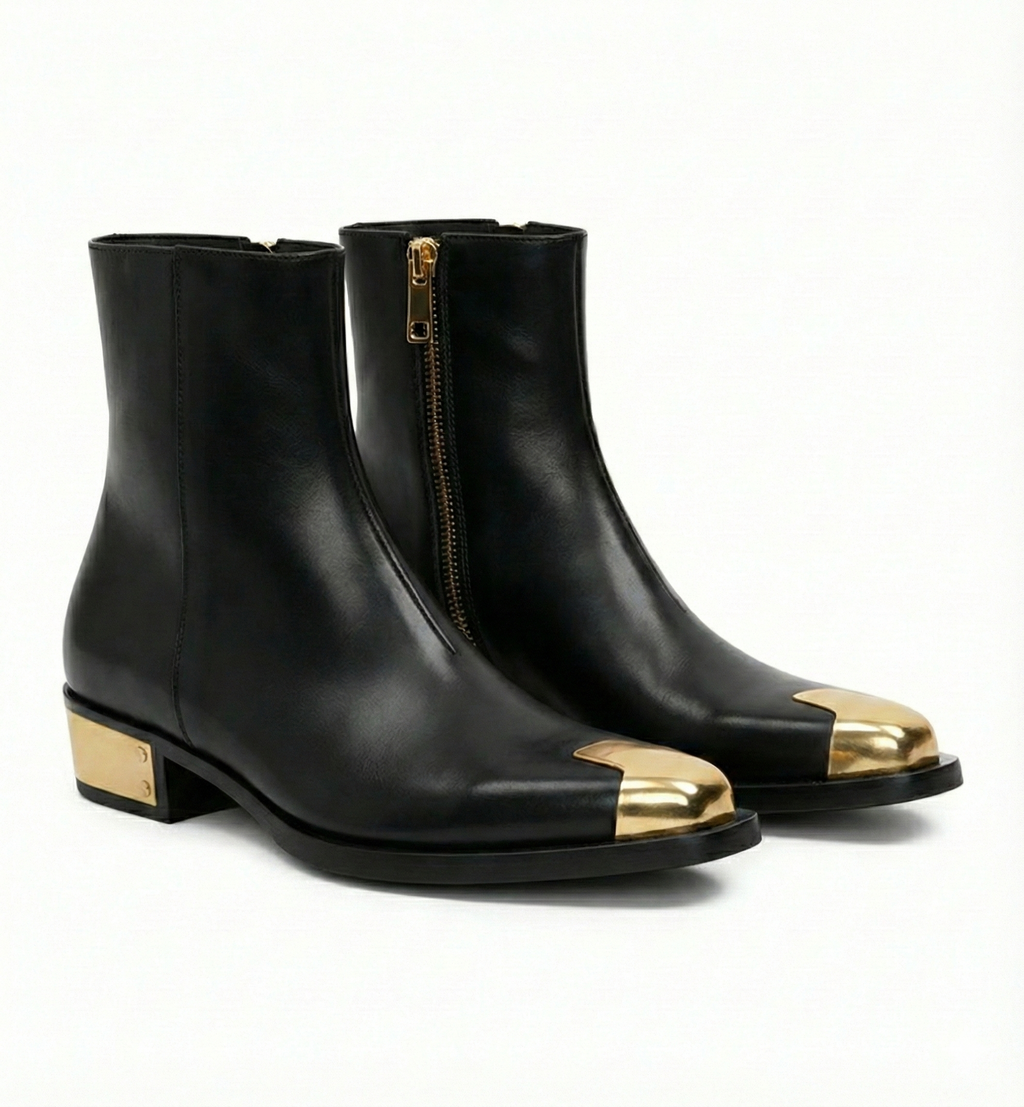 PUNK LEATHER BOOTS EN TOE